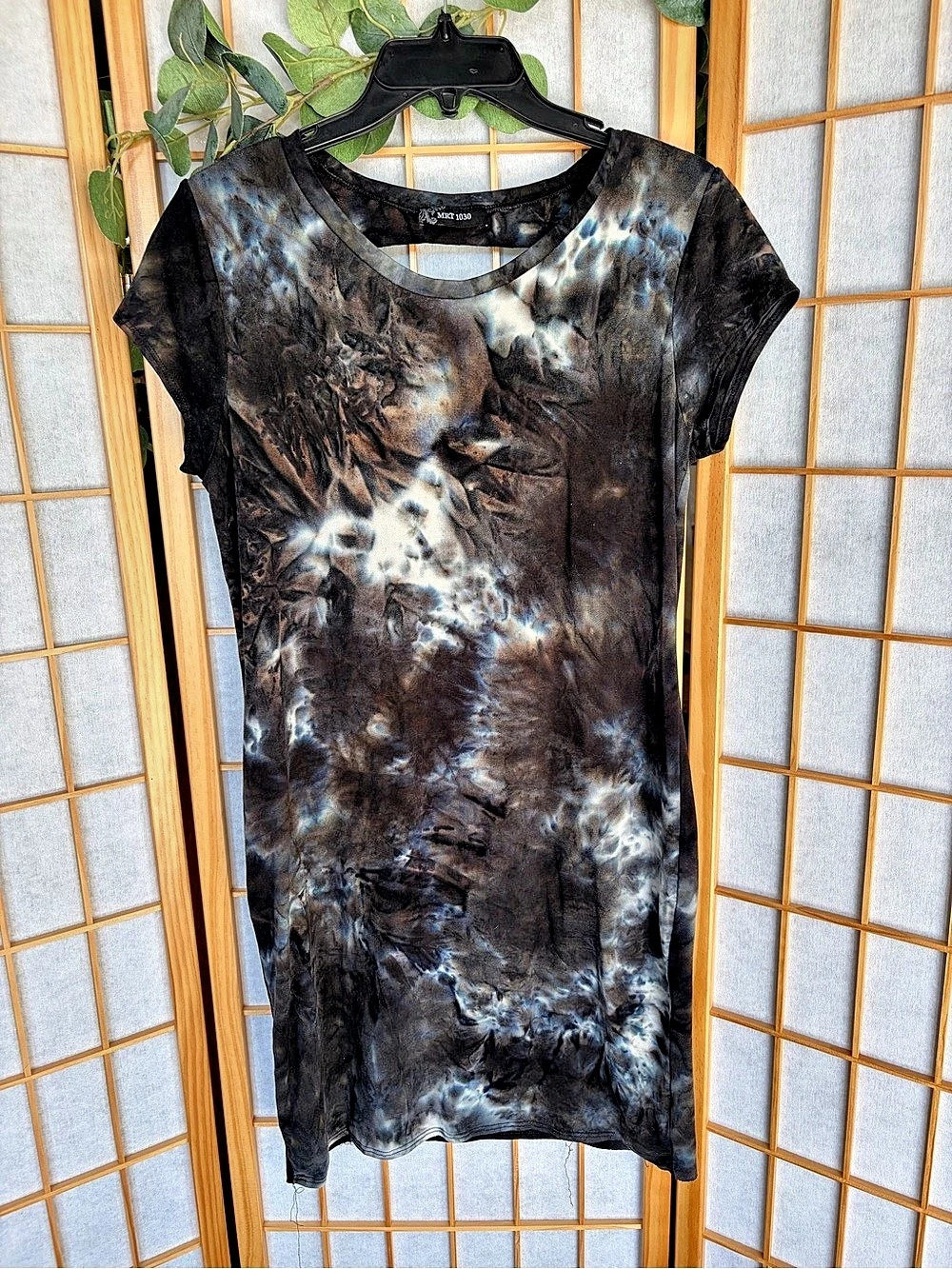 Abstract Tie-Dye Mini Dress